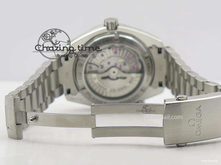 1218 Planet Ocean GMT 43.5mm V6F Goodplanet Orange Marker Blue Dial On SS Bracelet A ModernLook 8215